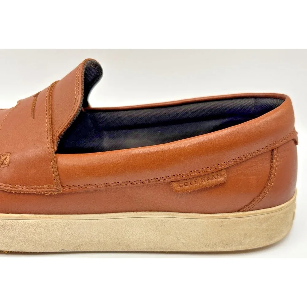 Cole Haan Grand Crosscourt Men's Tan Leather Penny Loafers Casual Shoes Size 11